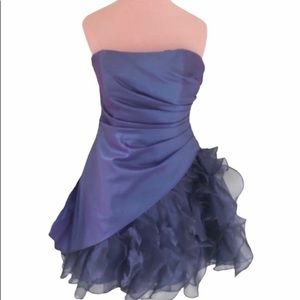 Xscape by Joanna Chen Ruched/Ruffle Prom Party Dress Size 2. Worn once.